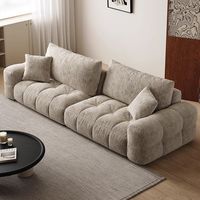 Canapé modulaire convertible de luxe minimaliste italien, grand format, à assise profonde, en forme de nuage, pour salon