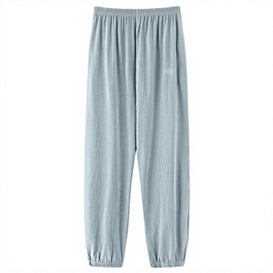 High Quality Women's 100% Cotton Comfortable Pyjamas Pants Jogger Style Soft Breathable Elastic Waist Summer Autumn <b>Spring</b> - Product Image 2