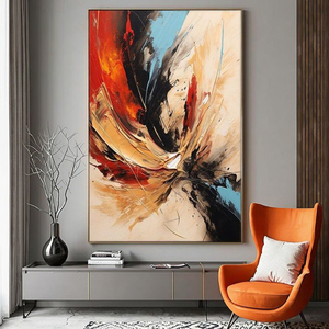 Custom Hand Painted <strong>Abstract</strong> Contemporary Acrylic Texture Painting Wall Art for Living Room on <strong>Canvas</strong> - Product Image 3