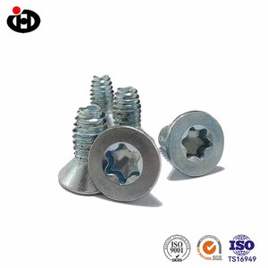 Tornillo Autorroscante de Cabeza Avellanada Métrico Torx, Cabeza Plana, Autoblocante, Estándar DIN, Acabado Zincado, Tamaño M3-M8, Suministro de China - Product Image 4