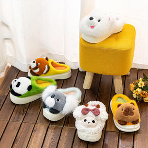 Pantuflas de algodón cálidas para mujer, con diseño de capibara, suela gruesa, cerradas, para otoño e invierno, transfronterizas - Product Image 3