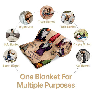 Wholesale Cartoon Gnome Throw <b>Blanket</b> Pattern Soft Flannel Polyester Cotton Home Use Classic Style Four Season - Product Image 2