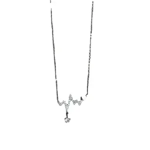cute lightning bolt gift heartbeat photo pendant heart necklace diamonds for girlfriend