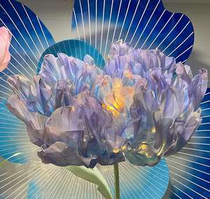 Fleur <span class=keywords><strong>de</strong></span> soie électrique fleur <span class=keywords><strong>de</strong></span> pivoine géante artificielle fermeture automatique ouverture fleur Ford Dressing fenêtre fond décoration - Product Image 3