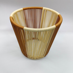Panier à linge rond en rotin PP tressé de style nordique, respirant, pour salle de bain, bac de rangement domestique étanche, vente en gros - Product Image 3