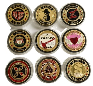 Protège-cartes de poker, jetons de poker en métal de haute qualité (fini plaqué or 24 carats), protecteur de cartes - Product Image 2