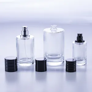 Frascos de vidro em forma redonda 30 ml, frascos de vidro vazios pequenos de 50 ml e 100 ml, china