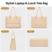 Sac isotherme portable grande capacité en PU de haute qualité, résistant à l'eau, pour affaires, travail, pique-nique, style vintage, pour femmes
