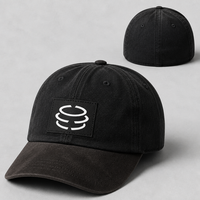 Cappello da Baseball Strutturato a 6 Pannelli Stile 59 con Etichetta Personalizzata, Streetwear Urbano Gotico con Ricamo 3D e Visiera Curva