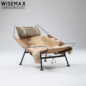 WISEMAX家具北欧简约手工编织麻绳休闲椅现代客厅阳台懒人休闲椅卧室 - Product Image 6