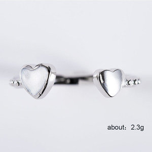 Anello Minimalista a Cuore Aperto per Donne, Gioielli di Moda Regolabili, Vendita all'Ingrosso - Product Image 4