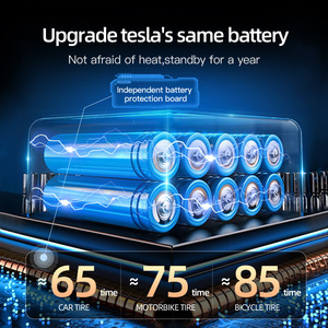 เครื่องเติมลมยางแบบพกพา 12V จอแสดงผล LED ปั๊มลมกระบอกเดียวสำหรับรถยนต์ รถเก๋ง รถยนต์ไฟฟ้า - Product Image 5