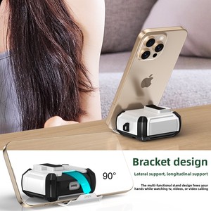 Coque de protection rigide et souple avec béquille et sangle pour AirPods 1 2 3 Pro 2 3 2025, anti-poussière, anti-jaunissement, robuste - Product Image 3