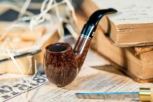 ท่อสูบบุหรี่ยาสูบไม้แกะสลักมือรากหนามเหมาะกับตัวกรองขนาด9มม. - Product Image 4