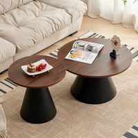 Ensemble de table basse 2 pièces nordique minimaliste moderne blanc crème meubles de maison de salon créatifs avec combinaisons latérales