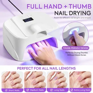 Lampe UV pour ongles, séchoir à ongles UV 44 LED avec zone indépendante pour le pouce, capteur automatique et 4 réglages de minuterie pour la maison et le salon - Product Image 5