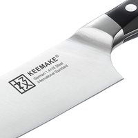 Ensemble de couteaux de chef de haute qualité KEEMAKE, 15 pièces, acier allemand à haute teneur en carbone 1.4116, manche en ABS avec support en ABS, couteaux de cuisine