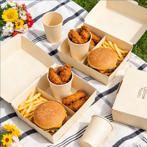 Takeaway Custom Paper Box Kraft Paper Food Box OEM ODM Disposable Food <b>Packaging</b> Container - Product Image 5