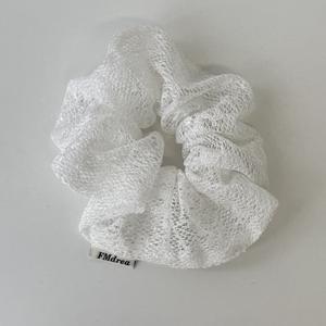 Serre-tête en tissu ajouré pour femme, élégant et vintage, accessoire capillaire d'été, attache pour queue de cheval haute - Product Image 6