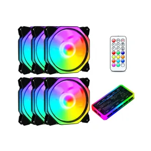 Magic Light 5V 12V 120*120*25mm Geräuscharmer PC-Kühler CPU-Kühler RGB Bürstenloser Lüfter