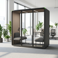 Cabine de bureau partagée insonorisée, maison modulaire, mini-maison, cabine intérieure, espace de travail, salle de réunion acoustique
