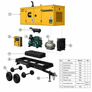 Groupe électrogène diesel marin ouvert 2026 OEM 75KW triphasé à moteur Cummins Perkins Yuchai Ricardo, faible consommation de carburant - Product Image 2