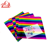 Vinilo Holográfico Arcoíris L&B de 12 x 60 Pulgadas, Vinilo Adhesivo Opal para Manualidades, Láminas y Rollos para Plotter de Corte