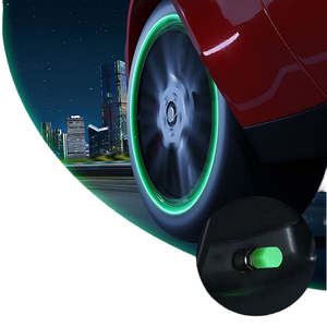 Bouchon de <span class=keywords><strong>pneu</strong></span> lumineux couvercle de Valve Fluorescent <span class=keywords><strong>vert</strong></span> bleu nuit brillant style pour voiture vélo roue Auto éclairage extérieur décor - Product Image 1