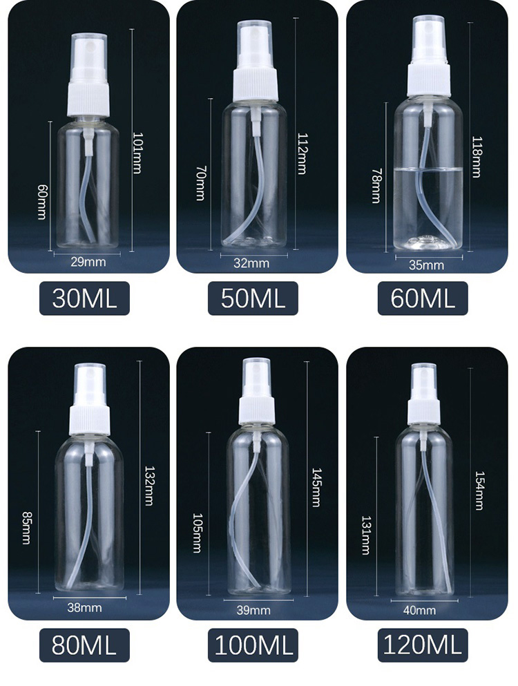 Wholesale 15ml - 500ml Empty Plastic 100ml Spray Bottles 100 Ml Pet Spray Bottle With Fine Mist Sprayer