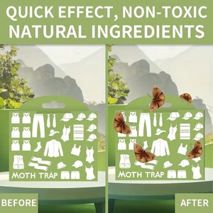 Trappola per Falene con Colla Adesiva per Armadi, Guardaroba e Cassetti - Repellente per Insetti Ecologico in Plastica Non Tossica - Product Image 3