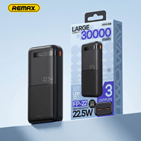 REMAX FP-22 20W+22.5W PD+QC Powerbank 30000 mAh, batterie externe portable intelligente multi-compatible à charge rapide 30000 mAh