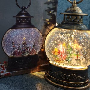 Yuglow Grande Ornamento Ovale a Forma di Pupazzo di Neve, Luce per Albero di Natale Alimentata via USB con Effetto Neve e Musica, Regalo di Natale - Product Image 1