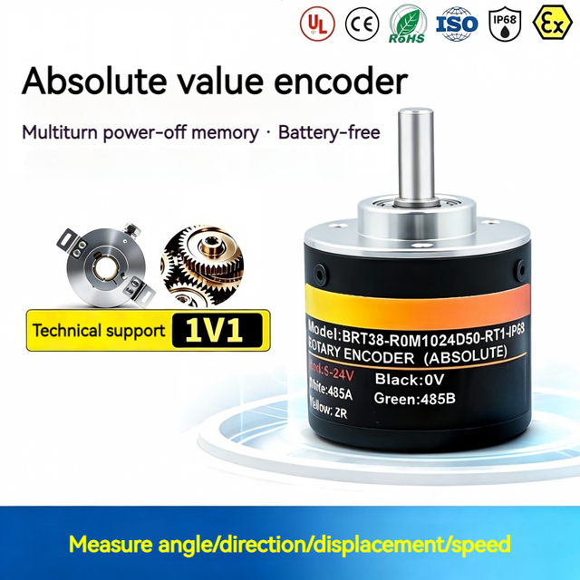 Multi-Turn Absolute Rotary Encoder RS485 CANopen 16-bit Magnetic Encoder for Motor Position Feedback