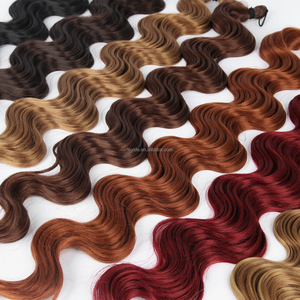Premium High Temperature Fiber 24 Inches 100g Body Wave <strong>Braiding</strong> <strong>Hair</strong> Synthetic <strong>Hair</strong> Extensions for Boho Box Braid - Product Image 5