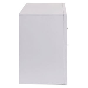 White Nightstand With 2 <b>Drawers</b> Modern <b>Storage</b> <b>Drawer</b> Unit <b>For</b> Bedroom - Product Image 3