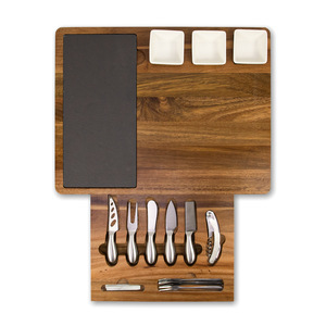Lớn tùy chỉnh Keo Gỗ charcuterie Board Set pho mát Hội Đồng Quản trị với thép không gỉ Dao slates và bát - Product Image 1