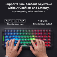 Flux 84 Mechanical Wired Hall Effect Magnetic Switch RGB Backlit AI Gaming Keyboard USB-C-Black US Version ANSI Layout Spill