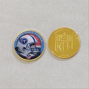 Moneda Conmemorativa con el Logotipo del Equipo de Fútbol Americano de la <span class=keywords><strong>NFL</strong></span>, Chapada en Oro, Insignia de Metal de Recuerdo, Moneda Coleccionable del Club de Fútbol Americano - Product Image 2