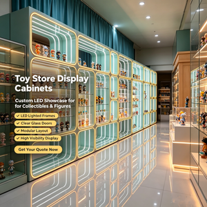 Vitrine d'exposition en MDF illuminée pour figurines d'anime, cadeaux <span class=keywords><strong>de</strong></span> jouets tendance et modèles <span class=keywords><strong>de</strong></span> récompense, et présentoirs <span class=keywords><strong>de</strong></span> collection - Product Image 1