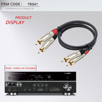 Le câble ICAM le plus stable pour la pologne, allemagne, câble audio vidéo, connecteur mâle RCA avec caoutchouc coloré