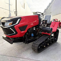 Traktor Pertanian Mini Crawler 50HP Mesin Diesel Penggerak Gigi dengan Trek Karet