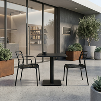 Support pour Commandes en Gros : Ensemble de Mobilier d'Extérieur Personnalisé en Aluminium pour Patio, Jardin, Bar, Bistro, Balcon - Table Carrée et Chaises