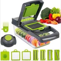 Cortador de Cebolla Multifuncional de Acero Inoxidable, Rebanador de Frutas, Pelador de Patatas, Picador Manual de Verduras