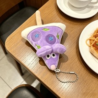 Porte-clés en peluche souris pizza virale, amusant, en forme de nourriture, pour TikTok, breloque de sac à dos, mignonne poupée en peluche souris, décoration suspendue, cadeau pour enfants, États-Unis