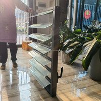 Région sud-africaine cadre en alliage d'aluminium antivol stores verticaux en verre écrans gris pour hôpitaux appartements persienne roulant