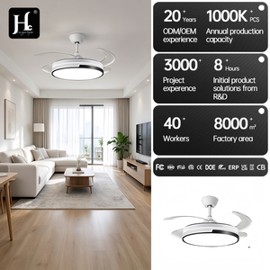 Modern Plastic Practical Living Room Fan Lamp <b>Remote</b> <b>Control</b> Black White 42 Inch LED <b>Ceiling</b> Fan <b>Light</b> with DC Motor 6-Speed - Product Image 3