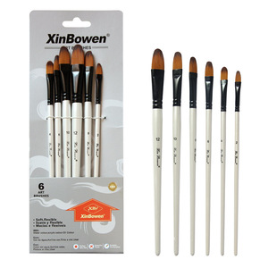 6 pz artista Set di <span class=keywords><strong>pennelli</strong></span> <span class=keywords><strong>per</strong></span> bambini adulti <span class=keywords><strong>pennelli</strong></span> <span class=keywords><strong>per</strong></span> acquerello <span class=keywords><strong>pittura</strong></span> <span class=keywords><strong>a</strong></span> <span class=keywords><strong>olio</strong></span> <span class=keywords><strong>a</strong></span> forma di capelli in legno con manico in Nylon - Product Image 5