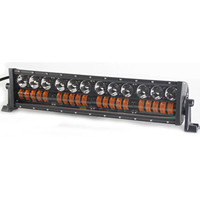 Vente en gros d'éclairage auxiliaire tout-terrain barre de LED à double rangée pare-chocs 15 "25'' 30 ''pouces barre de lumière LED de toit double couleur blanc ambre camion