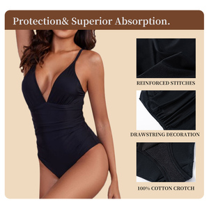Culottes menstruelles vente en gros <span class=keywords><strong>de</strong></span> maillots <span class=keywords><strong>de</strong></span> <span class=keywords><strong>bain</strong></span> menstruels 4 couches étanches Bikini Sexy <span class=keywords><strong>maillot</strong></span> <span class=keywords><strong>de</strong></span> <span class=keywords><strong>bain</strong></span> <span class=keywords><strong>menstruel</strong></span> une pièce sous-vêtements pour femmes - Product Image 3