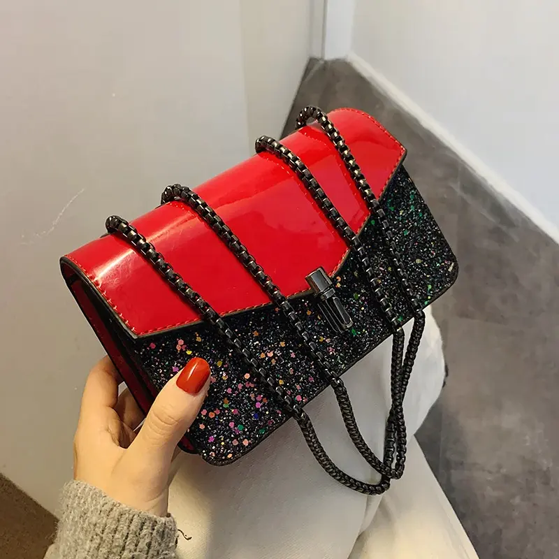 Borsa a tracolla da donna con Design a catena di piccole dimensioni borsa a tracolla in pelle sintetica 2024 nuova borsa a mano da donna